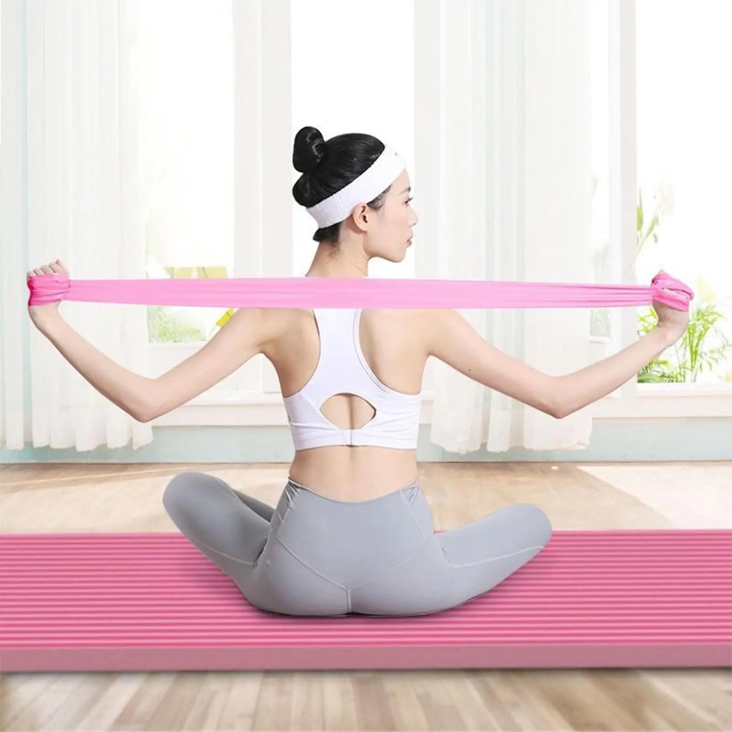 Pilates Kit 12 Pieces Portable Yoga Exercise Gear Pilates Equipment Set for Beginners Women Family Friends Enthusiasts Home