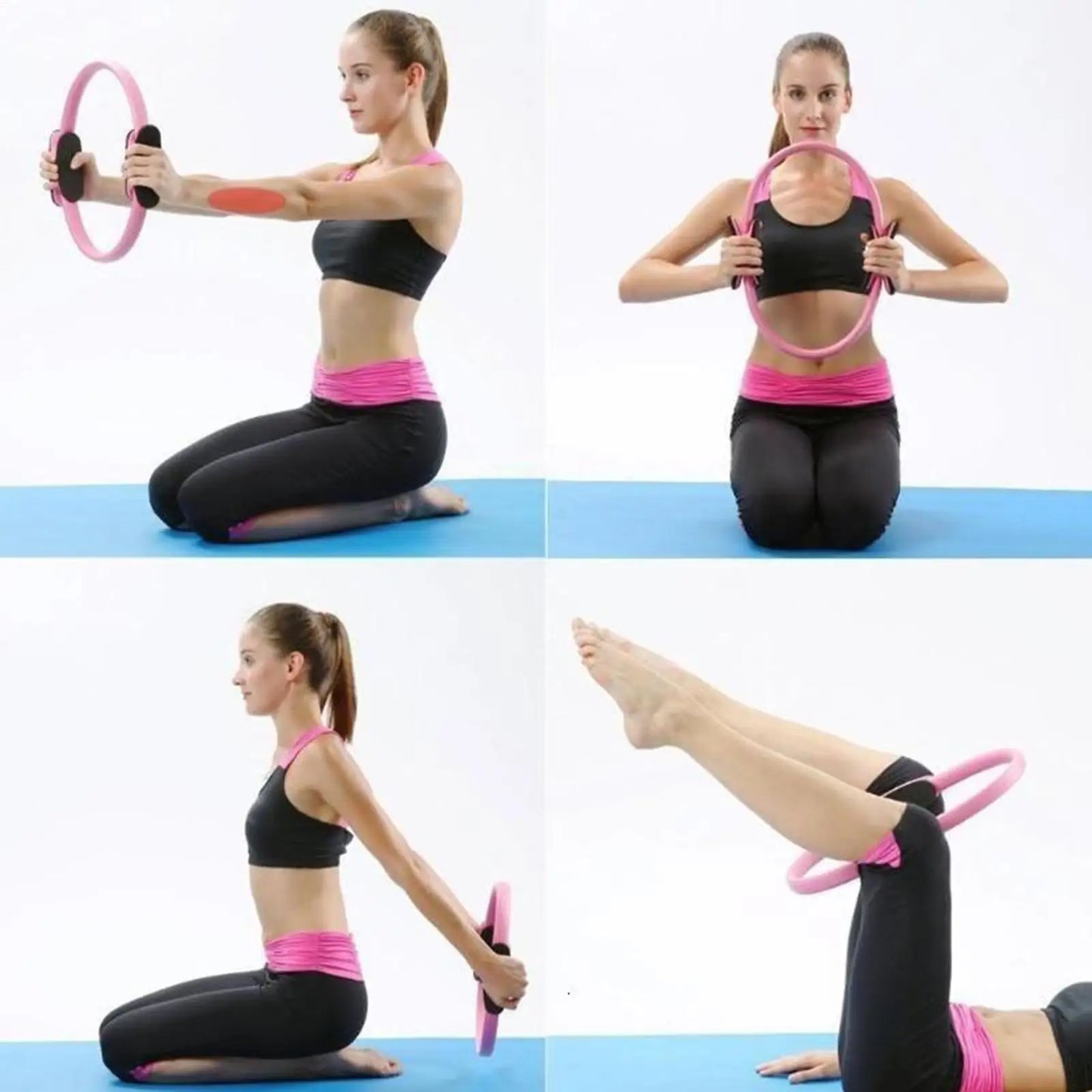 Pilates Kit 12 Pieces Portable Yoga Exercise Gear Pilates Equipment Set for Beginners Women Family Friends Enthusiasts Home