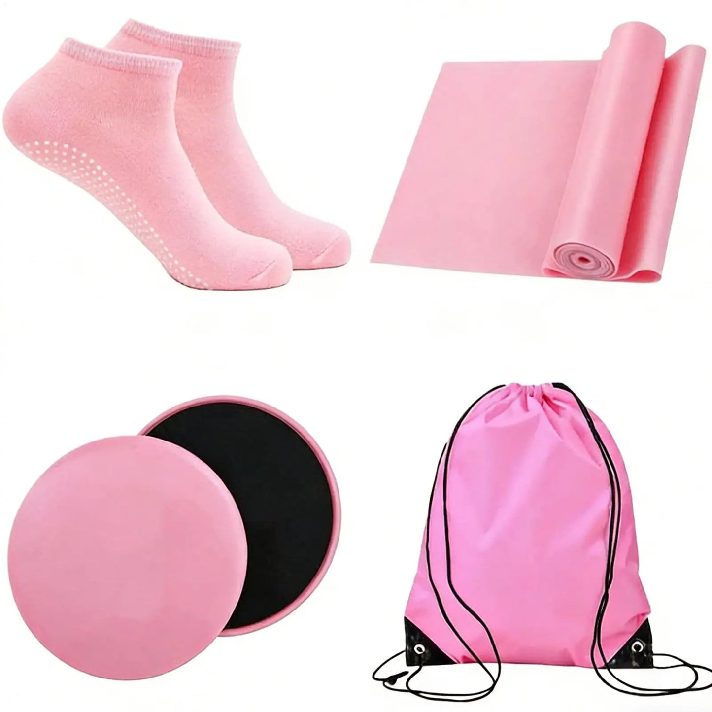 Pilates Kit 12 Pieces Portable Yoga Exercise Gear Pilates Equipment Set for Beginners Women Family Friends Enthusiasts Home